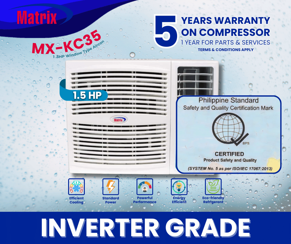 Matrix Window Type 1.5HP Non-Inverter