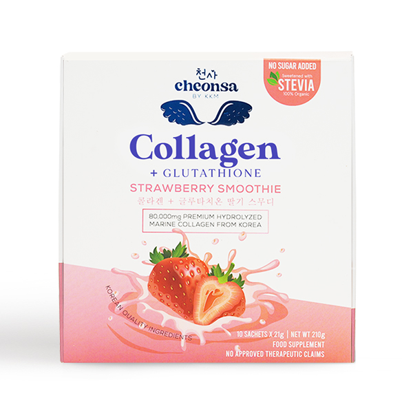 Cheonsa by KKM Strawberry Smoothie Collagen + Glutathione