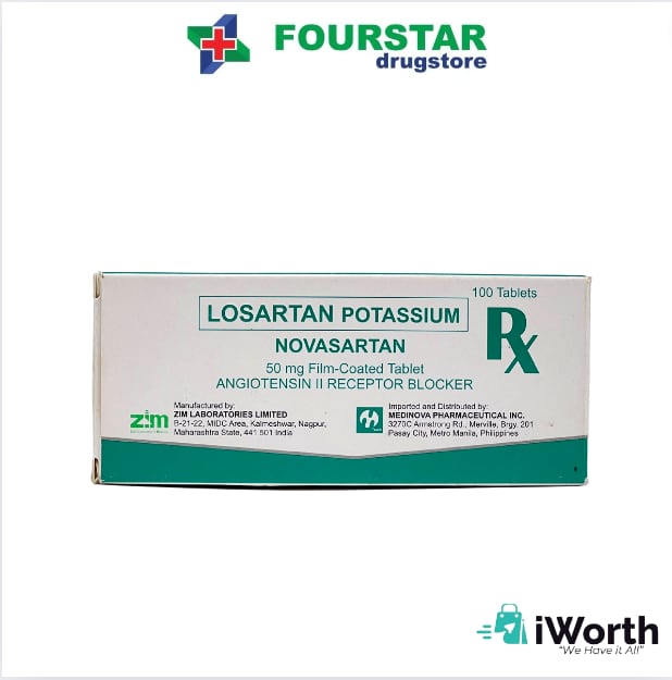 LOSARTAN 50MG TAB 
NOVASARTAN (30pieces)